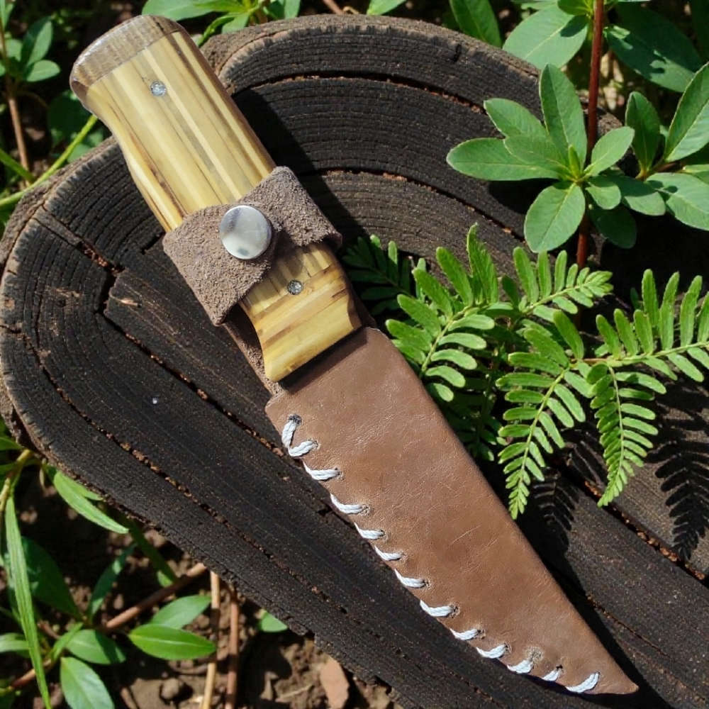 Handcrafted Grey Fox Original Hardwood Kitchen Butcher Hunting Knive Wood Steel